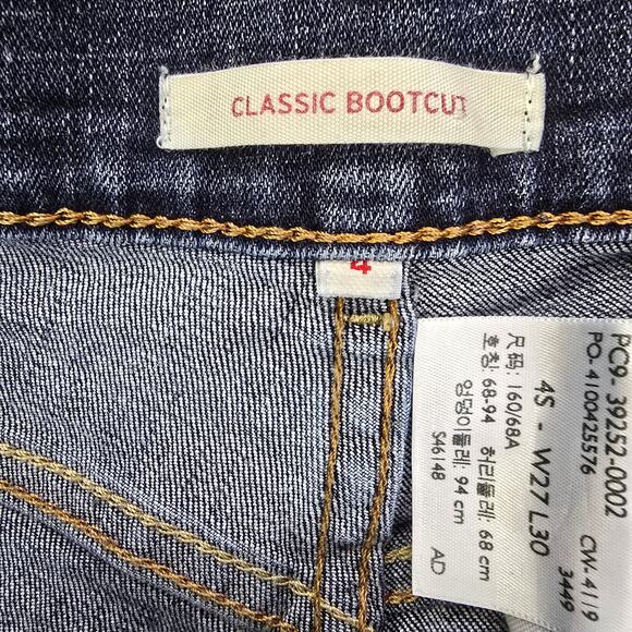Levi's Classic Bootcut Womens 27x29 Blue Stretch - Picture 3 of 9